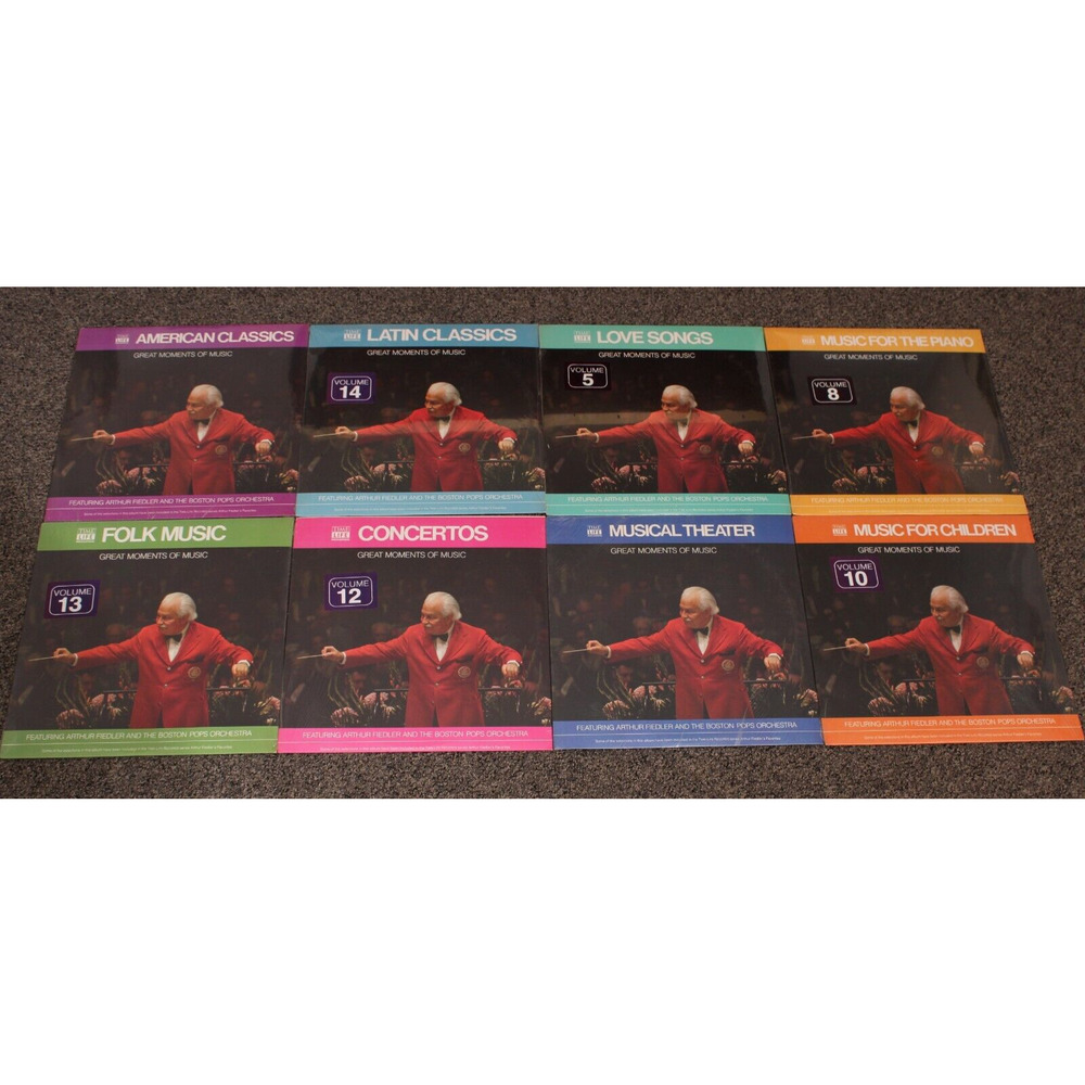 ARTHUR FIEDLER GREAT MOMENTS OF MUSIC LP [NEW SEALED] 12" VINYL LOT OF 8 [38]